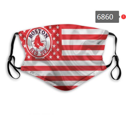 2020 MLB Boston Red Sox #2 Dust mask with filter->mlb dust mask->Sports Accessory